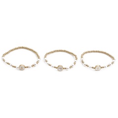 Nihaojewelry wholesale jewelry fashion copper bead pearl cross star bracelet