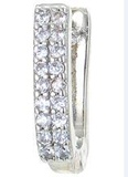 Nihaojewelry bijoux en gros boucles d39oreilles gomtriques  deux ranges de zircons de couleur microincrustepicture15
