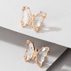 Nihaojewelry bijoux en gros nouvelles boucles d'oreilles papillon en acrylique transparent coréen
