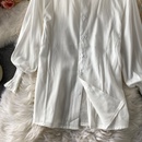 wholesale jupe chemise  manches longues en tricot de couleur unie costume deux pices nihaojewelrypicture13