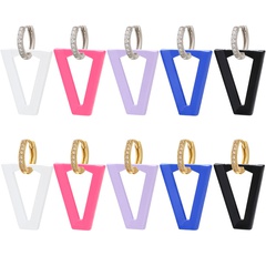 Sprüh farbe V-förmige Ohrringe Außenhandel Farbe umgekehrtes Dreieck fluor zierende Ohrringe V-förmige Ohrringe grenz überschreitende VE294