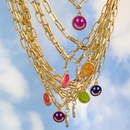 wholesale new dripping smiley face pendent alloy necklace Nihaojewelrypicture21