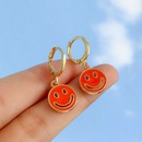 Europe and America Cross Border New Personalized Creative Smiley Face Earrings Fashion Hollowedout DoubleSided Multicolor Smiley Face Ear Clip Accessories Jewelrypicture17