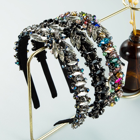 wholesale Diadema multicolor de cristal de piedras preciosas barrocas Nihaojewelry's discount tags