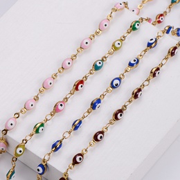 wholesale jewelry ethnic style color evil eye titanium steel bracelet nihaojewelrypicture15