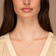 vintage simple 18K stainless steel pearl necklace wholesale nihaojewelry
