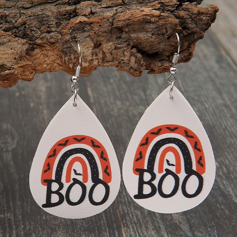wholesale Boucles d'oreilles en cuir PU clown Halloween Nihaojewelry's discount tags