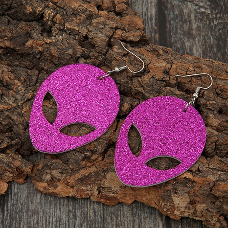 wholesale alien mask double-sided leather earrings Nihaojewelry's discount tags