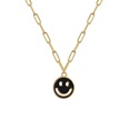 wholesale new dripping smiley face pendent alloy necklace Nihaojewelrypicture23