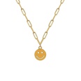 wholesale new dripping smiley face pendent alloy necklace Nihaojewelrypicture24