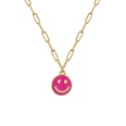 wholesale new dripping smiley face pendent alloy necklace Nihaojewelrypicture33