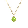 wholesale new dripping smiley face pendent alloy necklace Nihaojewelrypicture27