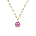 wholesale new dripping smiley face pendent alloy necklace Nihaojewelrypicture28