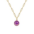 wholesale new dripping smiley face pendent alloy necklace Nihaojewelrypicture31