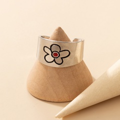 Mode Retro geschnitzte Blume offener Ring Großhandel Nihaojewelry
