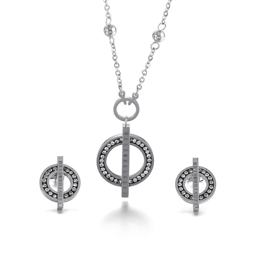 Bijoux Fantaisie Parures Bijoux | Cercle De La Mode Corenne Diamants Creux En Acier Inoxydable Serti En Gros Nihaojewelry - TT12999