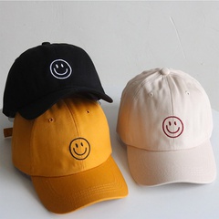 Korean Fashion Solid Color Embroidered Smiley Baseball Hat Wholesale Nihaojewelry