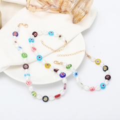 Cross-Border New Accessories Choker Pearl Necklace Bracelet Combination Set Ins Internet Celebrity Ethnic Style Jewelry
