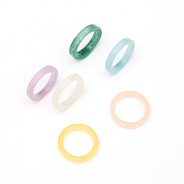 Summer Simplicity Fresh Candy Color Fine Girl Heart Ring Set Japanese and Korean Fashion Personality Ins Style Acrylic 6Piece Setpicture9