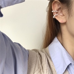 neue einfache Art und Weise pierceless C-förmige weiße Perle Ohrclip Großhandel nihaojewelry