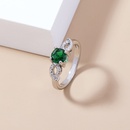 fashion green gemstone microinlaid zircon copper ring wholesale Nihaojewelry  NHDB402596picture9