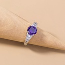Korean inlaid zirconium violet gem copper ring wholesale Nihaojewelry  NHDB402600picture11