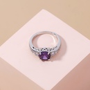 Korean inlaid zirconium violet gem copper ring wholesale Nihaojewelry  NHDB402600picture12