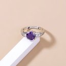 Korean inlaid zirconium violet gem copper ring wholesale Nihaojewelry  NHDB402600picture13