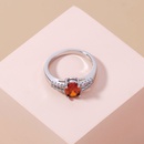 fashion pomegranate red gemstone microinlaid copper ring wholesale Nihaojewelry  NHDB402601picture12