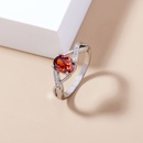 fashion oval garnet red zircon copper ring wholesale Nihaojewelry  NHDB402602picture10