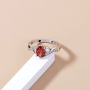 fashion oval garnet red zircon copper ring wholesale Nihaojewelry  NHDB402602picture13