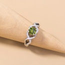 European and American Style Fresh Ins Retro Style Olive Green Big Gem Ring Accessories Creative Micro Inlaid Zircon Copper Ring Ringpicture11