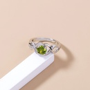 European and American Style Fresh Ins Retro Style Olive Green Big Gem Ring Accessories Creative Micro Inlaid Zircon Copper Ring Ringpicture13