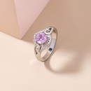 creative pink zircon microinlaid copper ring wholesale Nihaojewelrypicture9