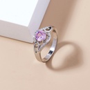 creative pink zircon microinlaid copper ring wholesale Nihaojewelrypicture10