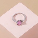  creative new pink zircon microinlaid copper ring wholesale Nihaojewelry  NHDB402682picture12