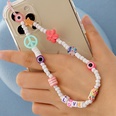 Korean style color millet beads daisy soft pottery mobile phone chainpicture16