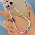 Korean style color millet beads daisy soft pottery mobile phone chainpicture18