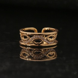fashion new creative doublelayer hollow lips star ring wholesale nihaojewelrypicture10