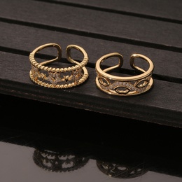 fashion new creative doublelayer hollow lips star ring wholesale nihaojewelrypicture11