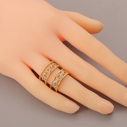fashion new creative doublelayer hollow lips star ring wholesale nihaojewelrypicture12