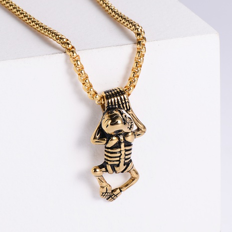fashion stainless steel skull overall bones pendant wholesale Nihaojewelry's discount tags