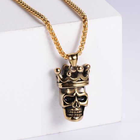 fashion stainless steel titanium steel skull ghost head pendant wholesale Nihaojewelry's discount tags