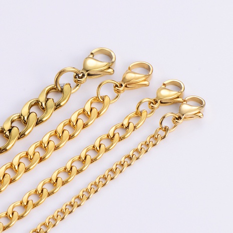 collier chaîne de sac en acier inoxydable plaqué or en gros Nihaojewelry NHON403336's discount tags