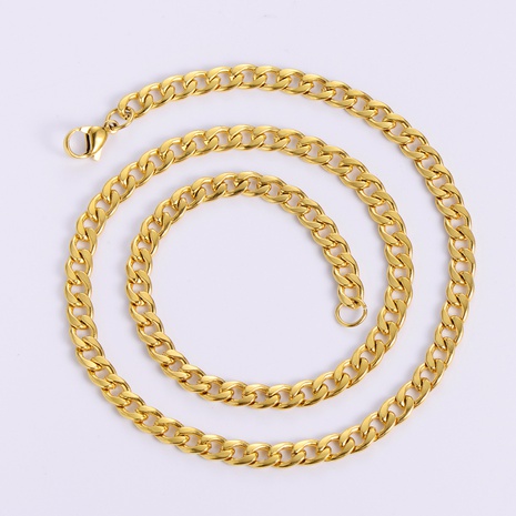 collier chaîne de sac en acier inoxydable plaqué or en gros Nihaojewelry's discount tags