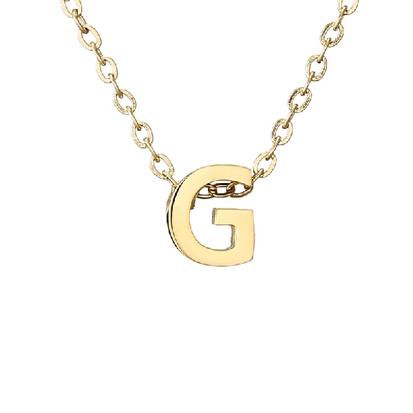 Fashion Hot Sale Simple 26 Letter 316l Titanium Steel Goldplated Necklace