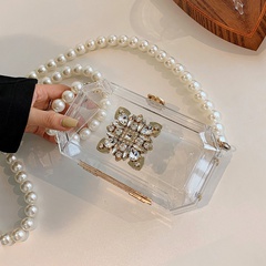 Moda acrílico cadena de perlas bolso de mensajero al por mayor nihaojewelry
