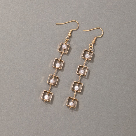 Mode Nachahmung quadratische Perle lange Ohrringe Großhandel Nihaojewelry's discount tags