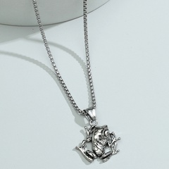 wholesale jewelry punk style frog pendant stainless steel necklace nihaojewelry