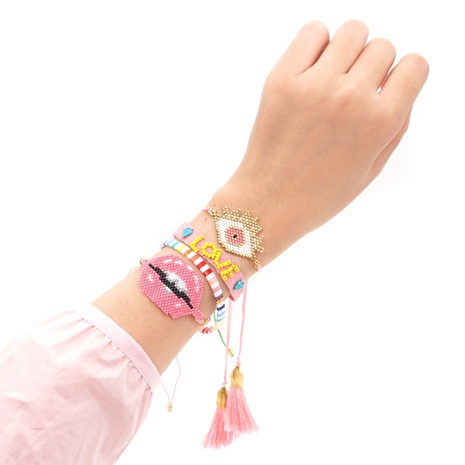 Miyuki Perlen handgewebtes Teufelsauge Lippen Armband Set Großhandel Schmuck Nihaojewelry's discount tags